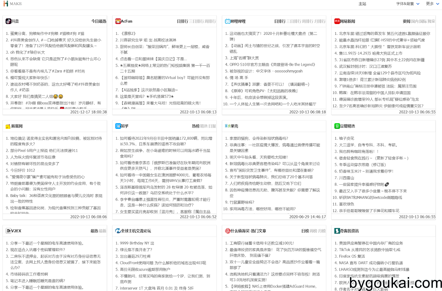 热搜榜内容系统聚合源码 - 狗凯之家免费源码网