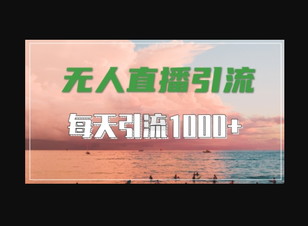 抖音快手视频号全平台通用，无人直播引流法，超暴力引流1000+高质量精准创业粉 - 狗凯之家免费源码网