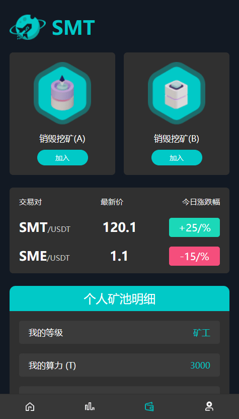 dapp去中心化应用-SMT挖矿理财源码/矿池/挖矿/借贷 - 狗凯之家免费源码网