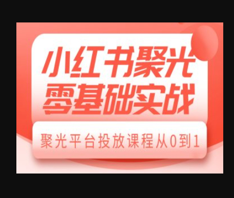 小红书聚光零基础实战，聚光平台投放课程从0到1 - 狗凯之家免费源码网