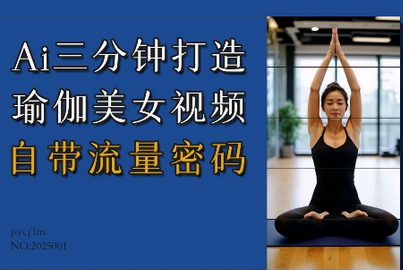 Ai3分钟打造瑜伽美女视频，自带流量密码 - 狗凯之家免费源码网