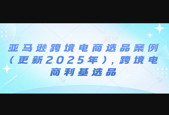 亚马逊跨境电商选品案例(更新2025年2月)，跨境电商利基选品 - 狗凯之家免费源码网