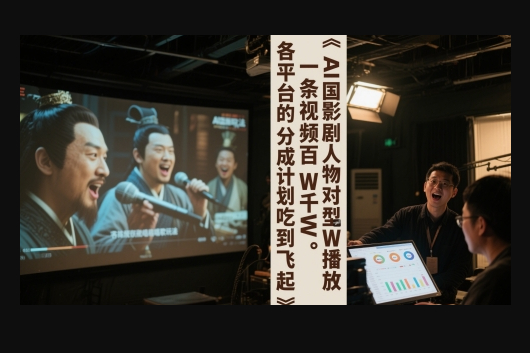 AI三国影视剧人物对口型唱歌玩法，一条视频百W千W播放，各平台的分成计划吃到飞起 - 狗凯之家免费源码网