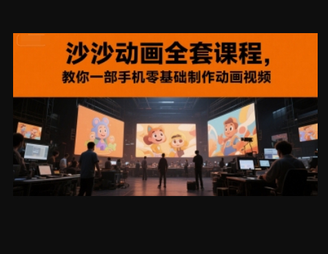 沙沙动画全套课程，教你一部手机零基础制作动画视频 - 狗凯之家免费源码网