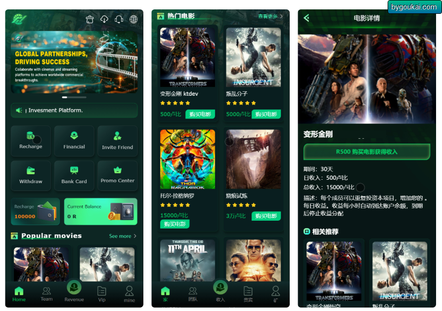 Flickiri Fun海外电影投资理财源码/前端html+后端PHP - 狗凯之家免费源码网
