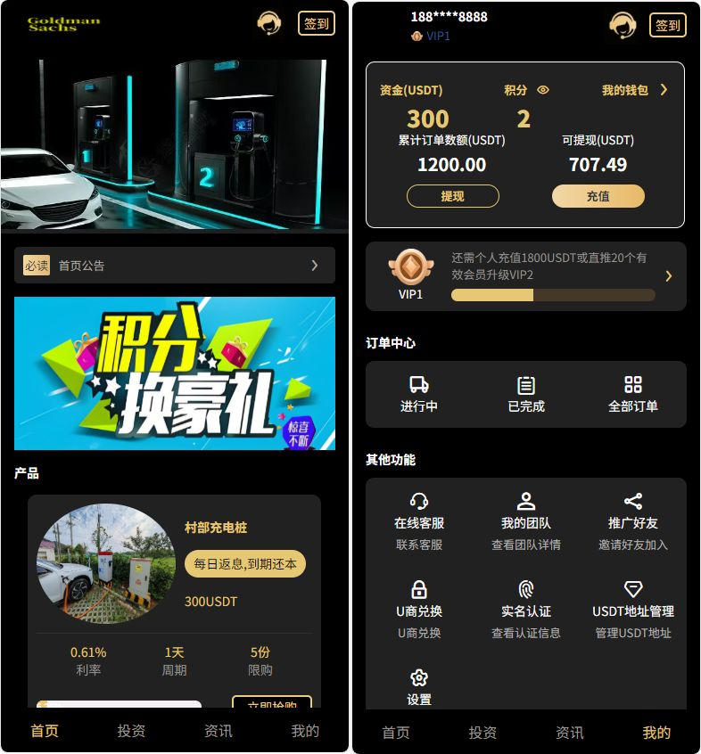 充电桩投资理财系统源码-前端uniapp纯源码+后端PHP - 狗凯之家免费源码网